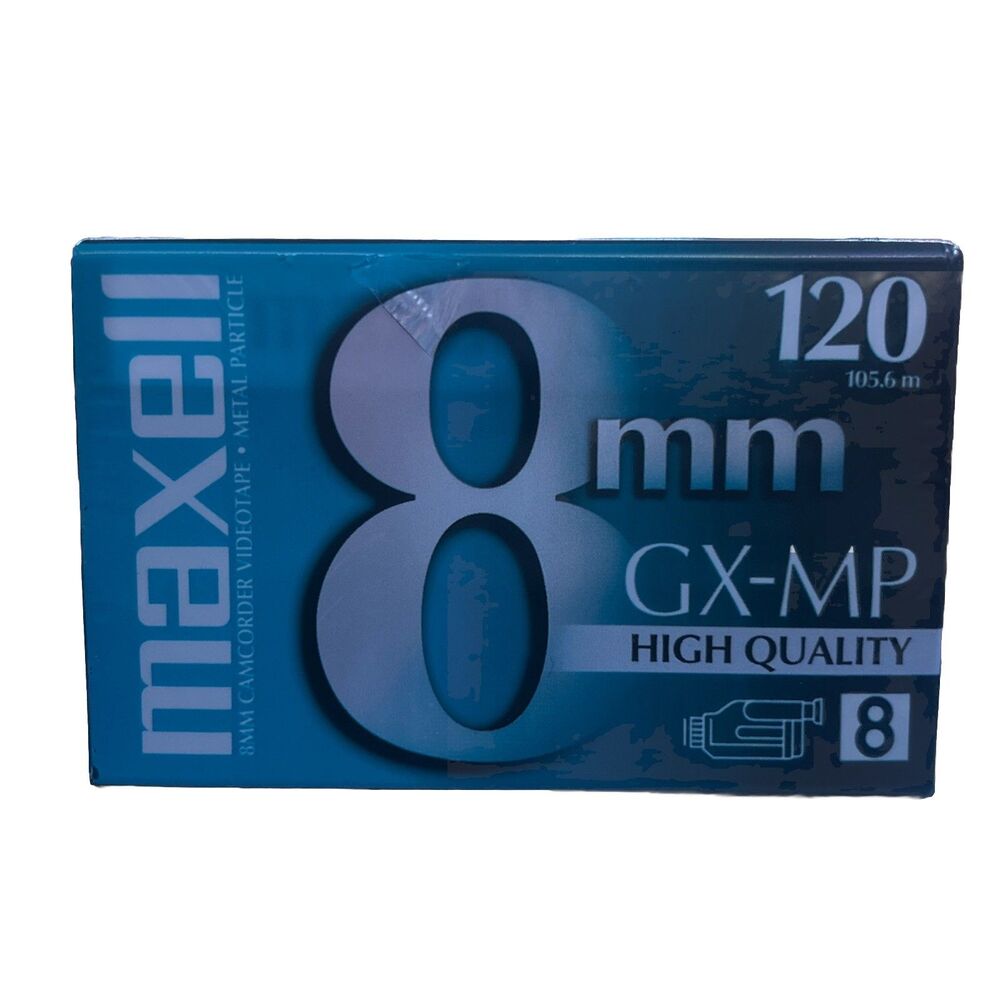 Maxell 8mm GX-MP 120 Min. New Camcorder Tapes High Quality Video New Sealed